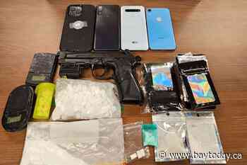 Imitation pistol and drugs found after traffic stop. South River man arrested