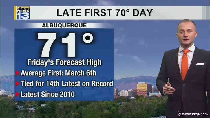 Albuquerque to finally see its first 70° day of the year Friday