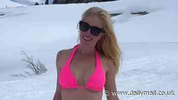 Heidi Montag puts on an eye-popping display as she hits the slopes in a skimpy hot pink thong BIKINI during Aspen getaway... after 22lb weight loss