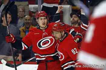 Andersen posts shutout, Hurricanes clinch playoff berth with 4-0 win over Red Wings