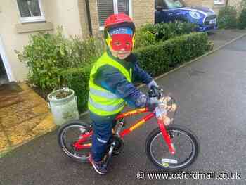 3-year-old boy cycling 100 miles for cancer patients