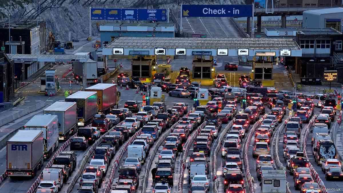 Holidaymakers face three-hour Dover queues at start of Easter getaway as ferries are hit by 70mph Storm Nelson winds with 2.6m drivers due to hit roads today while another 2m jet off abroad