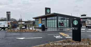 Famous green Starbucks logos on display as works continue at coffee chain's new Teesside drive-thru