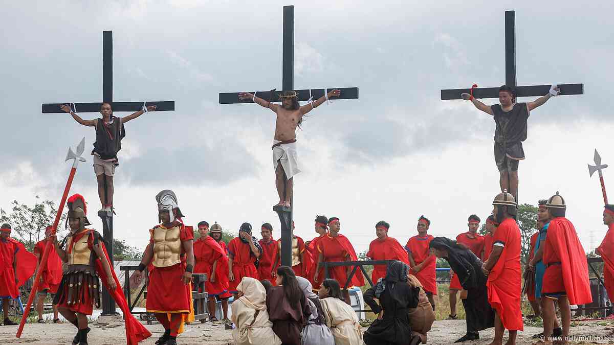 Suffering for Christ: Christians around the world re-enact the crucifixion of Jesus to mark Good Friday