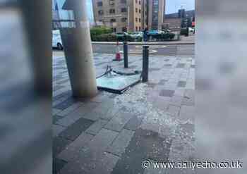 Storm Nelson: Window falls from Moresby Tower in Ocean Village