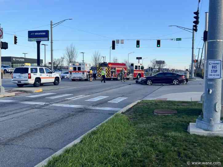 Motorcycle vs. car crash slows traffic on Coldwater