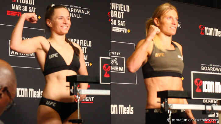 UFC on ESPN 54 video: Erin Blanchfield, Manon Fiorot make weight for main event