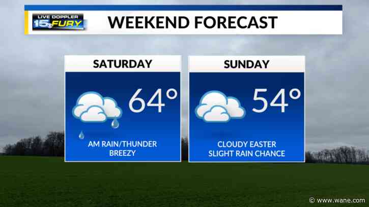 Warm and rainy start to Easter Weekend