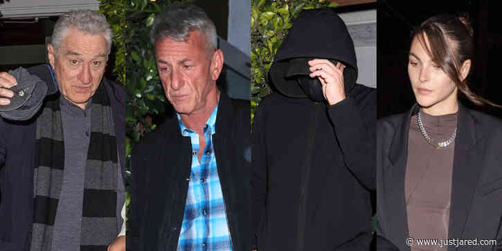 Leonardo DiCaprio, Robert De Niro & Their Girlfriends Meet Up With Sean Penn for Dinner