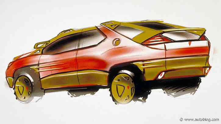 GM Design Heritage Archive shares concept sketches of the Pontiac Aztek in happier times