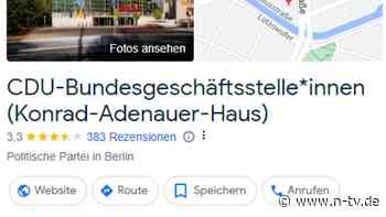 "Bundesgeschäftsstell​​e*innen": Google Maps gendert zahlreiche CDU-Einträge