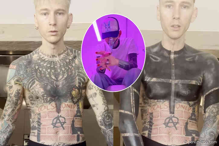 Machine Gun Kelly Reveals Grisly Bleeding & Pain Caused By THAT Blackout Tattoo -- WILD!!