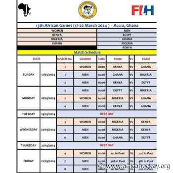 African Games 2023: Fixtures