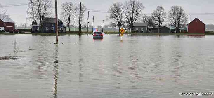 Parts of northeast Indiana dealing with high water on roads