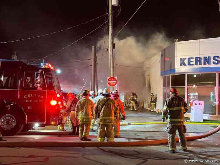Fire destroys Chevrolet dealership in Celina, Ohio