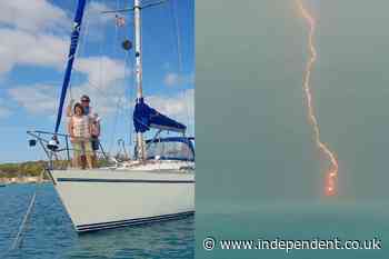 Race against time after lightning strike leaves retired British couple stuck on boat in hurricane belt