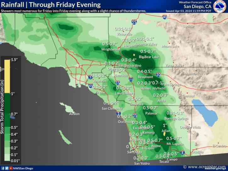 Southern California storm: Cool winds are blowing. Rain, thunderstorms ...