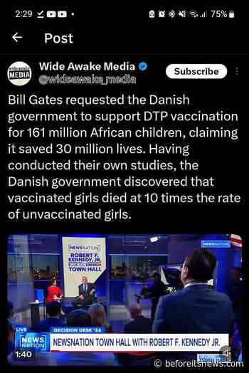 Bill Gates provided deadly vaccines to Africans to reduce the population.