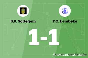 SV Zottegem speelt thuis gelijk tegen FC Lembeke