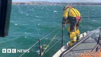 Teen paddleboaders rescued at sea in Storm Kathleen