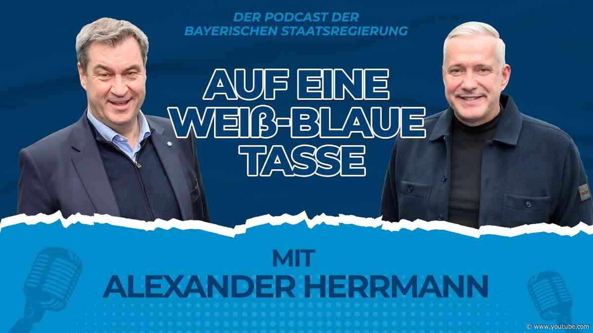 „Auf eine weiß-blaue Tasse“: Ministerpräsident Dr. Markus Söder und Alexander Herrmann - Bayern