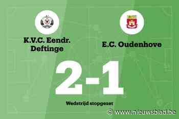 Match tussen VC Eendracht Deftinge en EC Oudenhove stopgezet