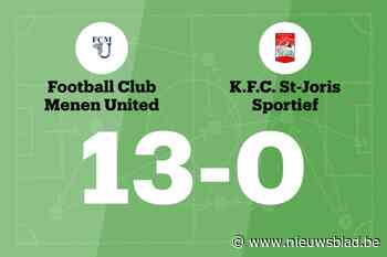 Buitengewoon veel doelpunten bij FC Menen United tegen FC Sint-Joris Sport