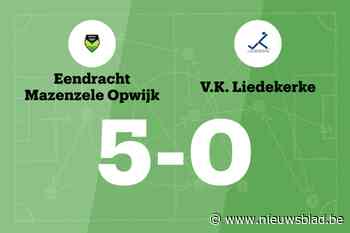 Negen opeenvolgende overwinningen voor Eendracht Mazenzele Opwijk B na 5-0 tegen VK Liedekerke B