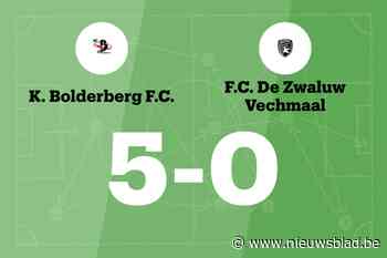 Bolderberg FC verslaat De Zwaluw Vechmaal met 5-0 en eindigt reeks zonder overwinning