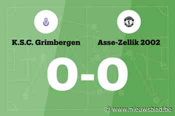 KSC Grimbergen en Asse-Zellik 2002 komen niet tot scoren