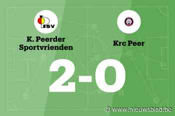 K Peer SV wint thuis van KRC Peer B