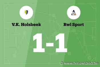 RWL Sport speelt gelijk tegen VK Holsbeek