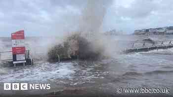 Seafronts and rail lines closed as flooding hits