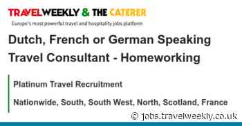 Platinum Travel Recruitment: Dutch, French or German Speaking Travel Consultant - Homeworking