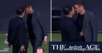 Simeone squares up on sidelines