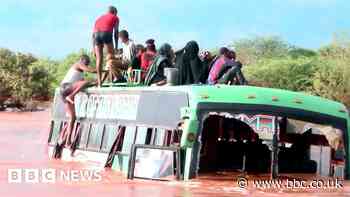 Watch: Bus passengers rescued from flood waters