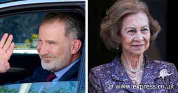King Felipe gives health update on Queen Sofia after royal rushed to hospital