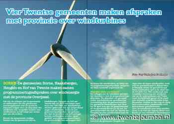 Vier Twentse gemeenten maken afspraken met provincie over windturbines