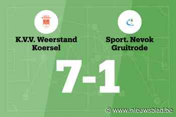 W. Koersel blijft winnen in thuiswedstrijden en heeft nu negen directe overwinningen