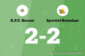 KFC Herent sleept gelijkspel uit de brand in de thuiswedstrijd tegen Sporting Rotselaar
