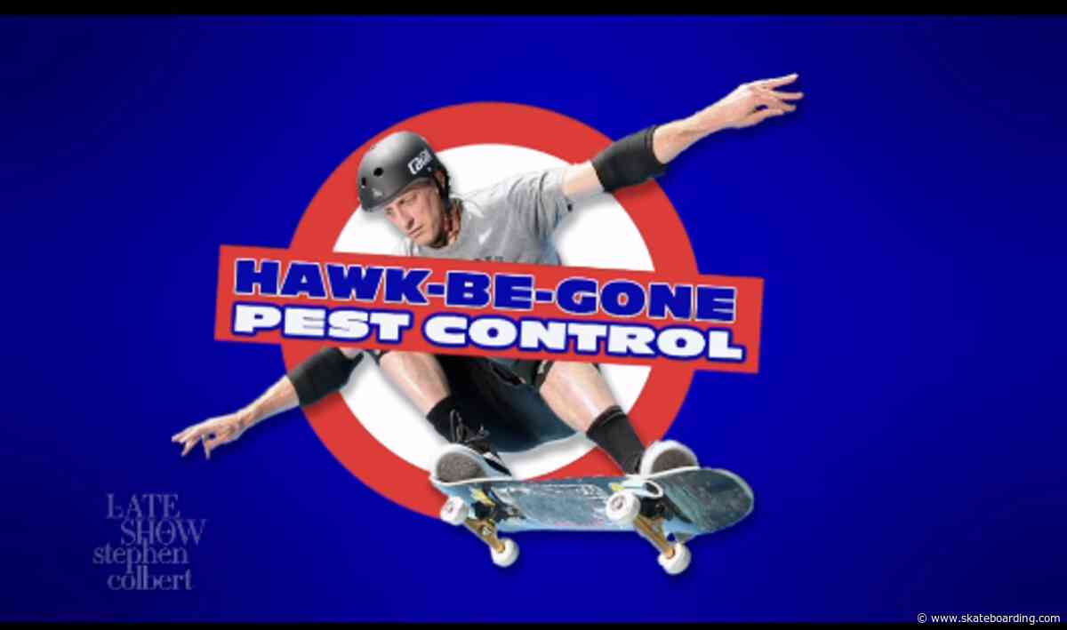 Tony Hawk Premieres in Comedy Skit on the Late Show With Stephen Colbert