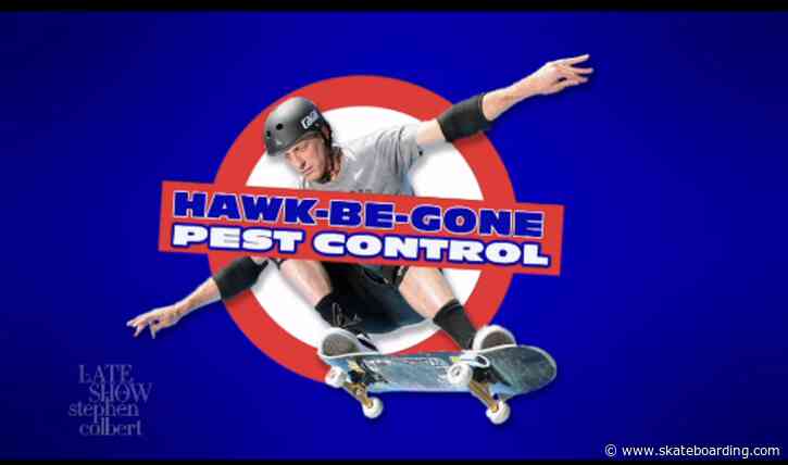 Tony Hawk Premieres in Comedy Skit on the Late Show With Stephen Colbert