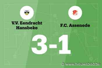 Eendracht Hansbeke beëindigt reeks nederlagen in de wedstrijd tegen FC Assenede