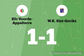 WK Sint-Goriks speelt gelijk tegen KFC Voorde-Appelterre
