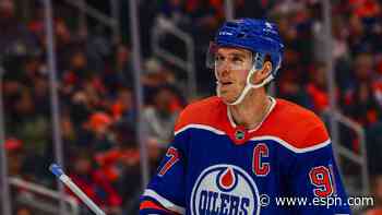 Oilers' McDavid to miss 3rd straight game Sat.