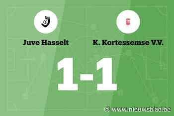 Juve Hasselt speelt thuis gelijk tegen Kortessemse VV