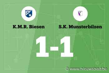 KMR Biesen en SK Munsterbilzen spelen 1-1