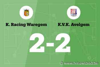 Racing Waregem beëindigt reeks nederlagen in de wedstrijd tegen VK Avelgem