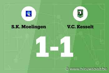 SK Moelingen beëindigt reeks nederlagen met gelijkspel tegen VC Kesselt