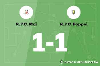 KFC Mol speelt gelijk tegen Poppel